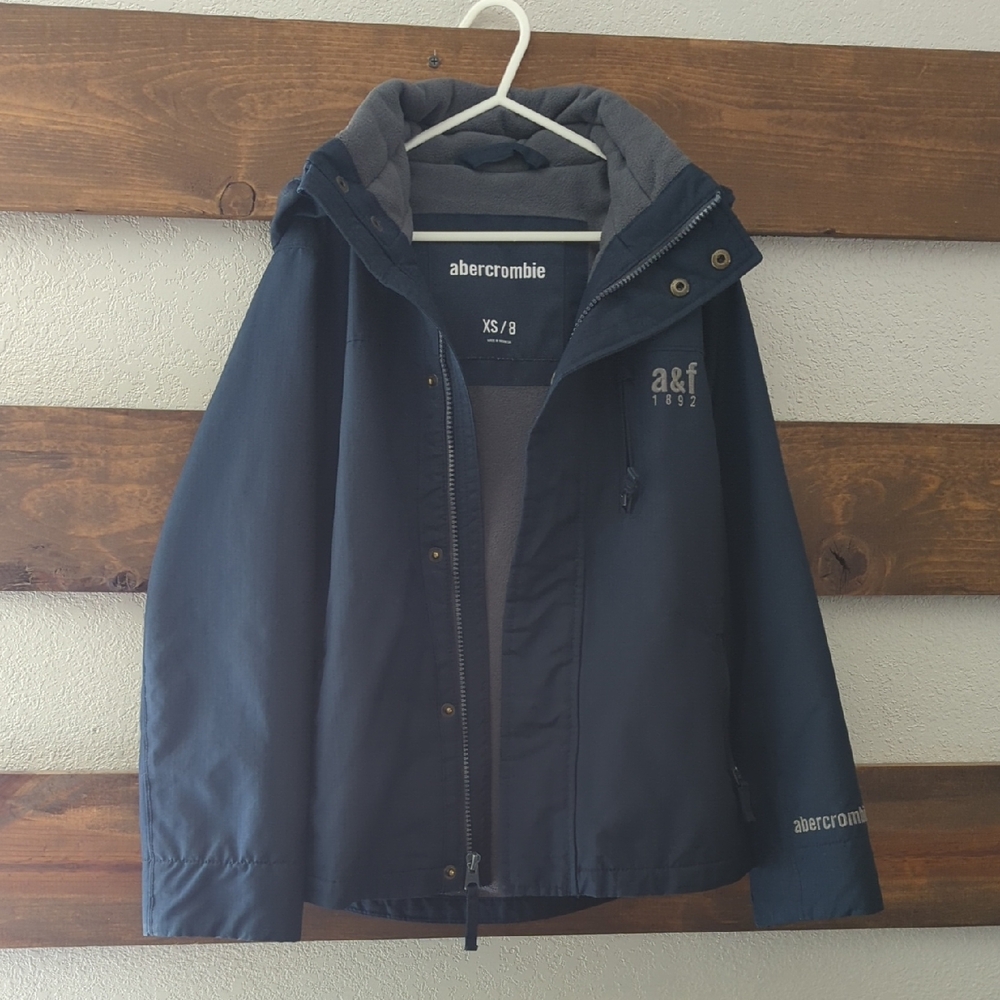 Abercrombie & Fitch Blue Windbreaker Jacket